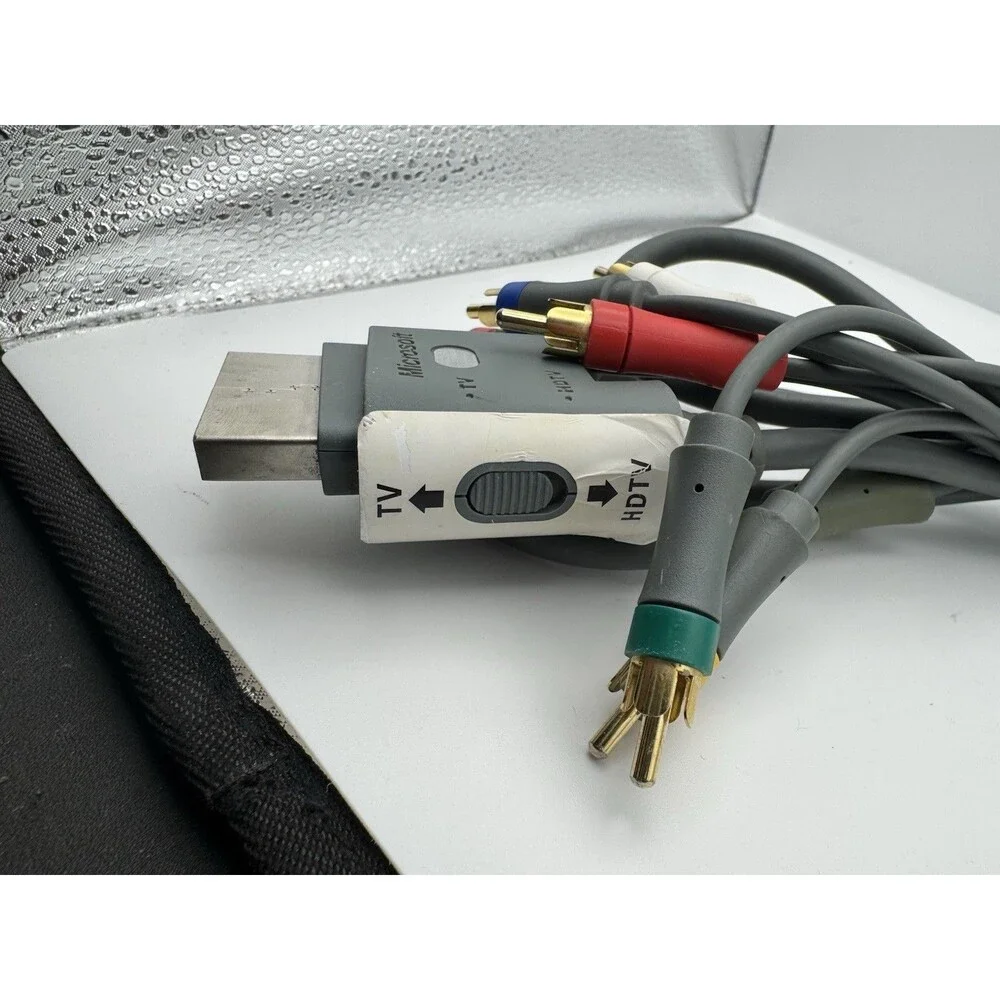 Official Microsoft XBOX 360 COMPONENT HDTV TV AV Cable plus RCA Cable UNTESTED